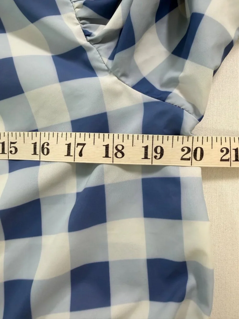 Staud Laurence Top in Blue Ombre Gingham Size Medium